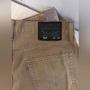 Levi’s 514 Khaki Straight Leg Jeans Men’s 32x34 Tan